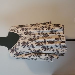 Light Tan Floral Blouse